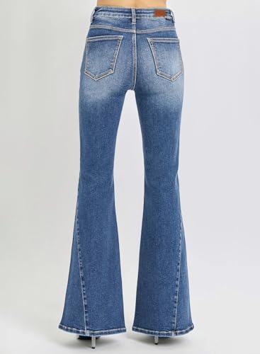 Sidefeel Flare Jeans for Women High Waisted Stretchy Bell Bottoms Wide Leg Side Seam Denim Pants3