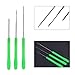 Alomejor High Carbon Steel 3 in 1 Fishing Bait Needle Tool Set Drilling Hook Needle for Making Rigs Fishing Rigging
