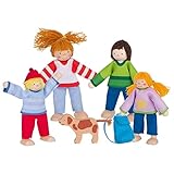 Das Puppen-Set besteht aus 5 Teilen (Mutter, Vater, 2 Kinder, Hund und Rucksack). Ideal passt diese Puppenfamile zu unserem Puppenbauwagen, den Sie natürlich auch in unserem Sortiment finden