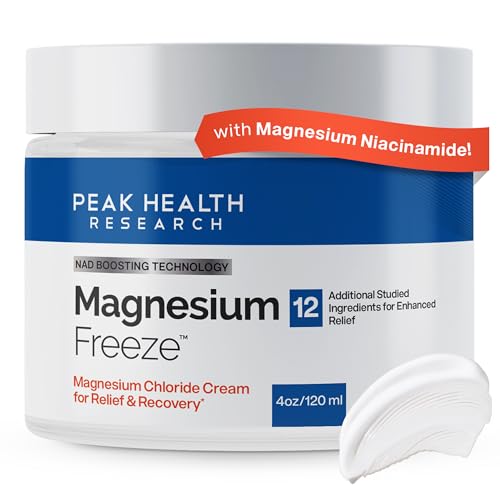 Magnesium Freeze - Topical Magnesium Cream with Niacinamide for Joints, Low Back, Knee, Hip, & Foot...