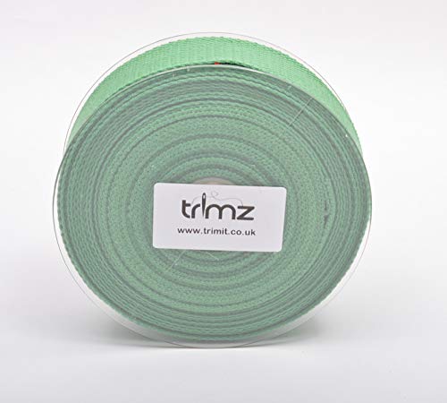 Trimz Cotton Heavy Duty Webbing, Moss, 10m x 30mm