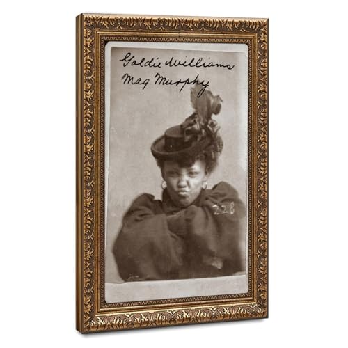 WCYB Goldie Williams Mugshot 1898 impression sur toile vintage déco murale suspendue américaine