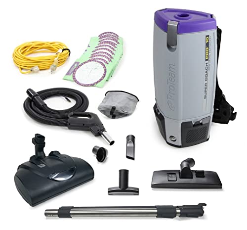 Image of Proteam Super CoachPro 10 Commercial Backpack Vacuum w/Wessel Werk Head