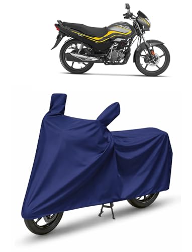 Image of KARKING Bike Cover for Hero Super Splendor with Side Mirror Pocket & Buckle Belt | HIGH Material Quality | Weather Resistant