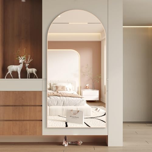 Miniatura 6 de Neuweaby Espejo De Cuerpo Entero 180 X 80 Cm Espejo Arqueado Oro Espejo De Suelo Arqueado Con Soporte Colgado O Apoyado En La Pared Para La Entrada Del Dormitorio, Sala De Estar