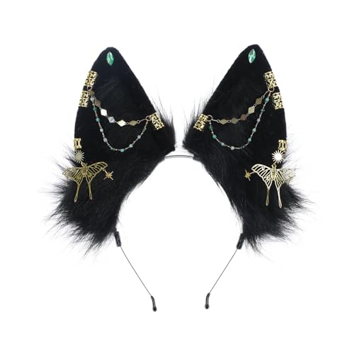 Bandeau oreilles de loup pour festival anime et soirée Halloween