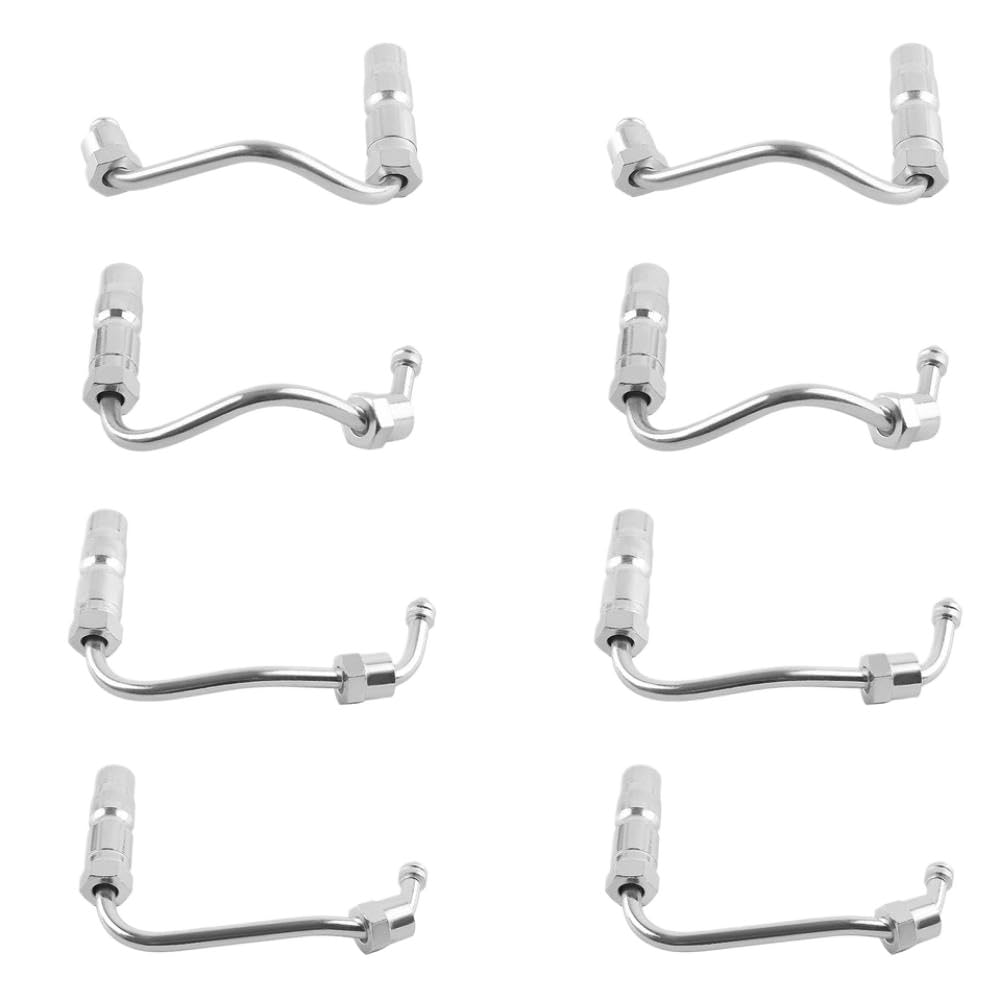 Fuel Injector Line Set 8 Pieces Compatible with Sierra Silverado V8 6.6L 2001-2004