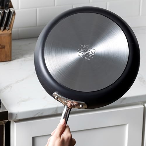 All-Clad Hard Anodized Expert Nonstick 10-Inch Wok Pan, Stay-Cool Handle, Dishwasher-Friendly, Oven-Safe Up to 500°F, Wok for Stir Fry, Induction Ready, Compatible with All Cooktops, Black - Thumbnail 2