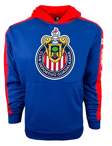 Icon Sports Boy's Guadalajara Pullover Hoodie, Licensed Guadalajara Sweater Pullover Hoodie (YM) Blue2
