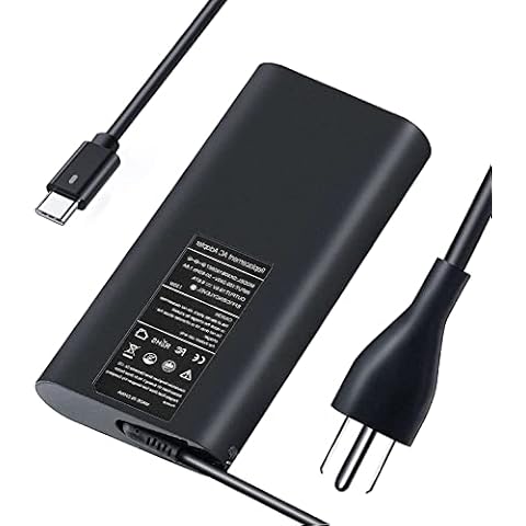 130 Watt Laptop Charger for Dell 130W Laptop Charger USB C,Compatible with Dell XPS 17 15 2in1 9575 9700 9500 9510 Precision 5550 5530 2in1 Latitude 7410 7310 7210 5510 5520 Type C Computer Power Cord Cover