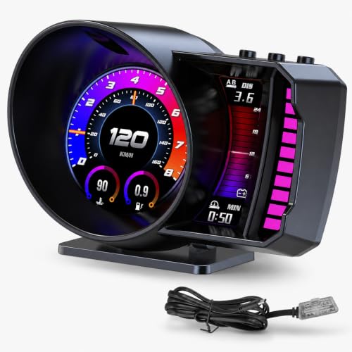 NHOPEEW 3,5 Zoll GPS+OBD2 Head-Up-Display Auto für alle autos