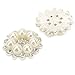 Wholesale 12 PCS Vintage Flatback Faux Pearl Flower Buttons Sew Embellishment Bulk 28MM