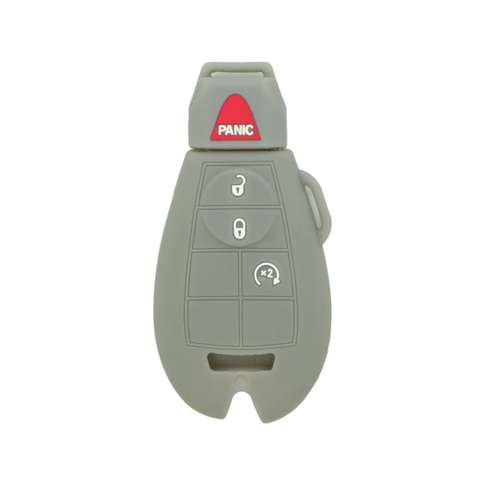 BROVACS Coque De Clé De Rechange 5 Boutons | Compatible Chrysler Dodge PG754B | Coque Extérieure Avec Support Batterie | Remplacement