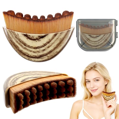 Cepillo facial linfático, masajeador de drenaje linfático para cara, cepillo facial seco, cepillos faciales manuales para mentón y mandíbula, limpieza facial, ajuste de la piel (1 unidad)