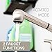 Universal Laundry Tub Faucet by VETTA, Double Handle Pull Out Spray Spout, Non-Metallic ABS Plastic, Stainless Steel Finish