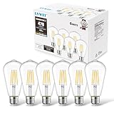 LVWIT ST21 LED Filament Bulb 4.5W(40 Watt Equivalent) Dimmable 3000K Soft White Vintage Edison Light Bulb E26 Medium Base (6-Pack) (4.5W- Soft White)
