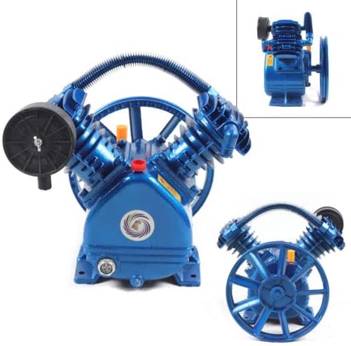 2.2kw 175psi 3hp V estilo 2 cilindro compresor de aire, bomba motor cabeza herramienta de aire portátil de poco ruido doble etapa alta eficiencia