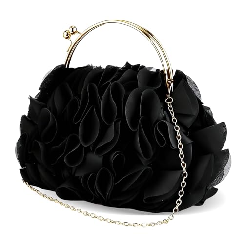 JAMBHALA Women Evening Clutch Bag Floral Satin Purses...