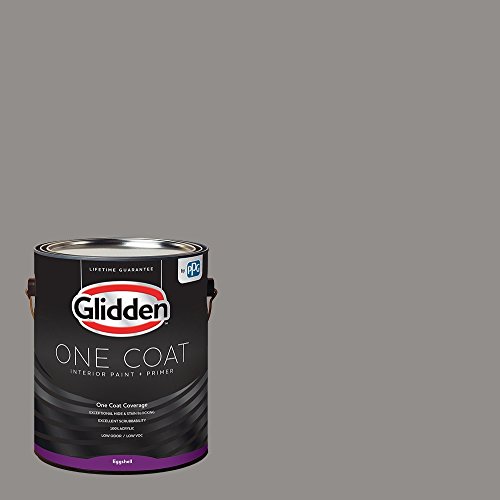 Glidden Interior Paint + Primer: Gray/Antique Silver, One Coat, Eggshell, 1-Gallon #TOP2