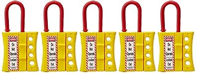 Lockout Device AK-SLDH-75 De-Electric HASP Number of Holes: 4 - Yello.. | Lockout Device AK-SLDH-75 De-Electric HASP Number of Holes: 4 - Yellow (Pack of 5)