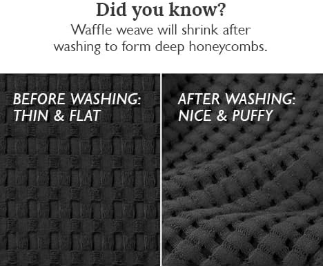 GILDEN TREE Waffle Bath Towels Wash Cloths for Showering, Exfoliating Washcloth Quick Dry Towel, Face Towels for Washing Face Cotton Washcloths Set of 4, Modern Style (Faded Black) - Image 8