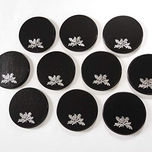 GTK - Geweihe & Trophäen KRUMHOLZ 10 Placas de cuña de 19 cm con 10 Portadas de Hojas de Roble de 6 Hojas
