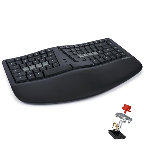KINESIS mWave Quiet Ergonomic Keyboard for PC (Black...