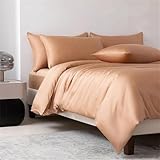 Mulberry Silk Bedding Set with Solid Color Duvet CoverPillowcases for Queen King Beds