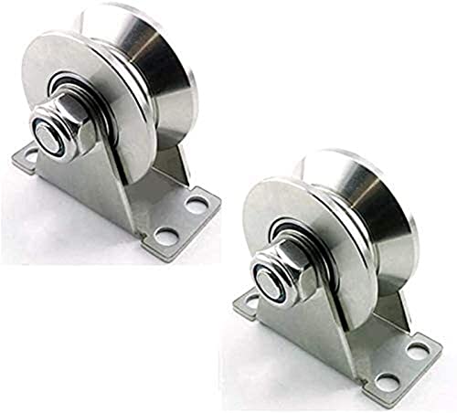 Poulie acier inoxydable à double roulement muet pour rail de porte coulissante robuste