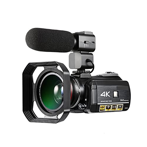Caméscope de caméra vidéo 4K AC3 avec vision nocturne IR et connexion WiFi