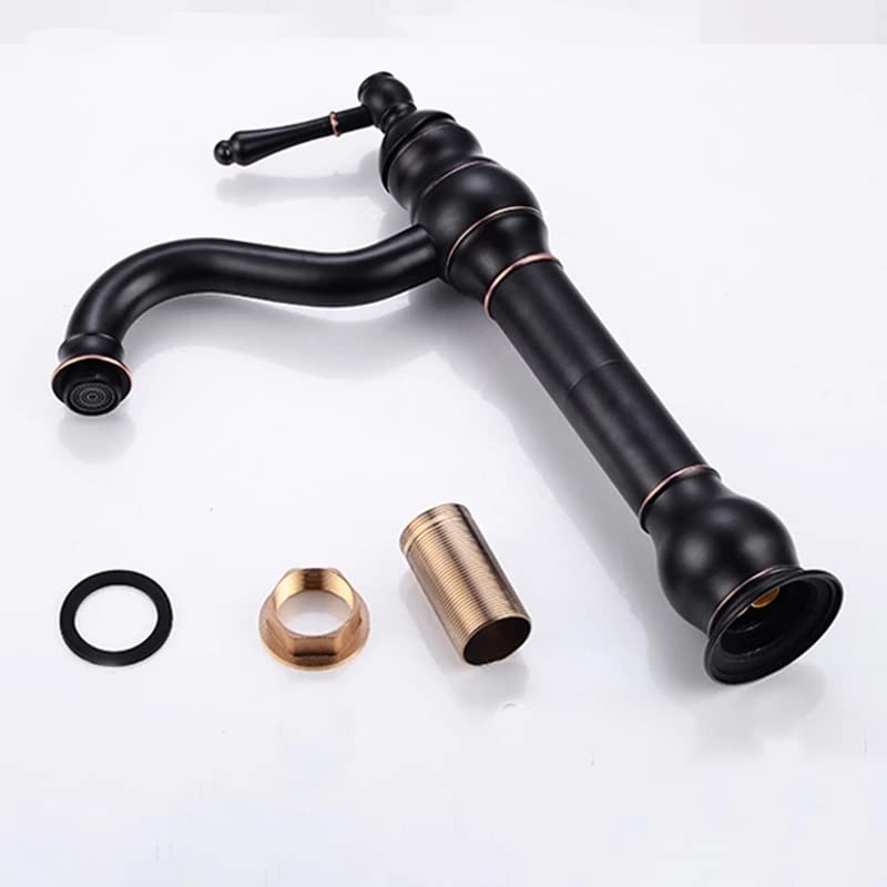 Mitigeur en laiton bronze huilé à double commande douche et douchette