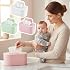 Portable Baby Wipe Warmer, Large Capacity Moist Wipe Dispenser with LED Display, Quiet & Even Heating, Diaper Wipes Warmer for Home Car Travel Use (White)