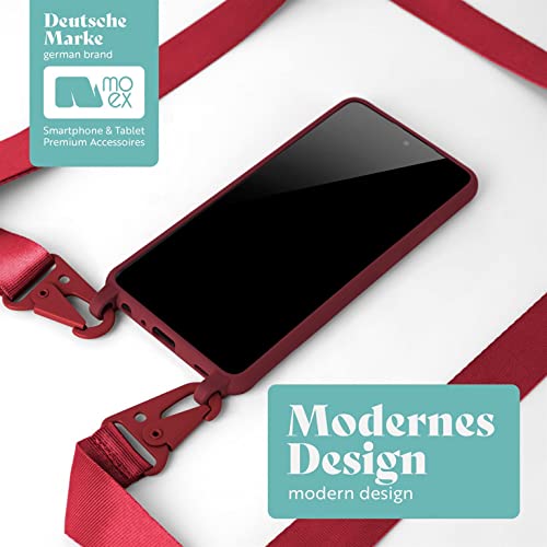 Coque Samsung A51 moex Hover bordeaux avec chaîne réglable et robuste - 6