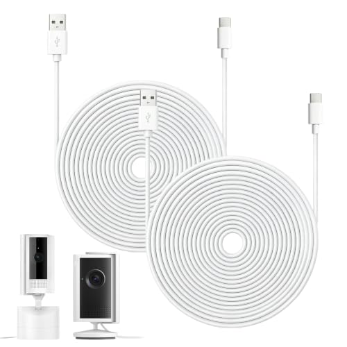 Cable de alimentación USB-A a USB-C de 5m para cámaras Ring Plus y Pan-Tilt