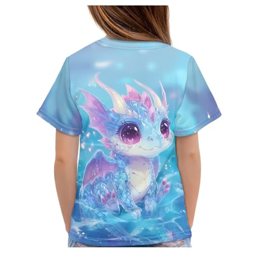 Image of Kids Graphic T-Shirt Boys Girls Novelty Tees Top Short Sleeve Shirts Summer Blouses 3-16