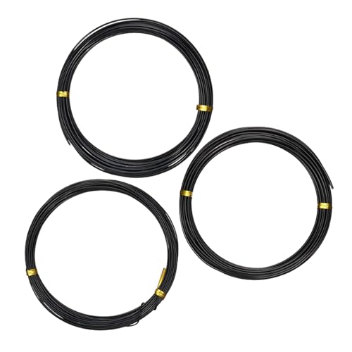 YANYULI 園芸用アルミ線 ワイヤー 針金 3個セット 1mm/1.5mm/2mm 長5m やわらか針金 結束 園芸 盆栽用 家庭菜園 ガーデニング用