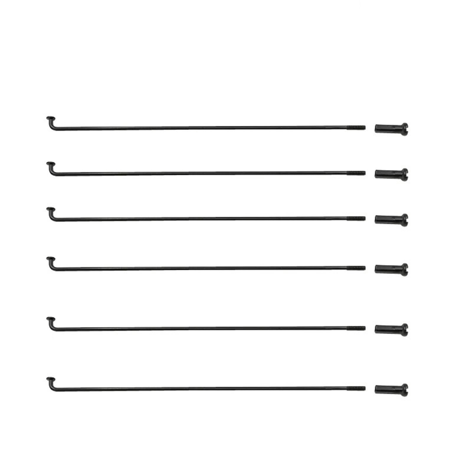 37Pieces A Lot 14G Diameter 2.0mm Black Color Fit For Bicycle Spokes J-bend Round Body Length 60-310mm Range Be Customize Bike Wheel Pin(Length 289mm)