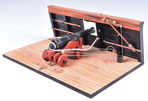 Canon à pont Smoothbore 1/24 Model Expo : kit de construction en bois et métal