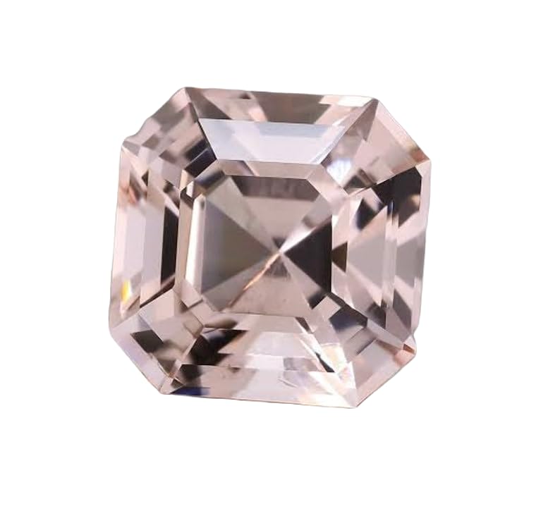 Gemme morganite naturelle taillée de haute précision 5x5mm pour l'art de la joaillerie fine