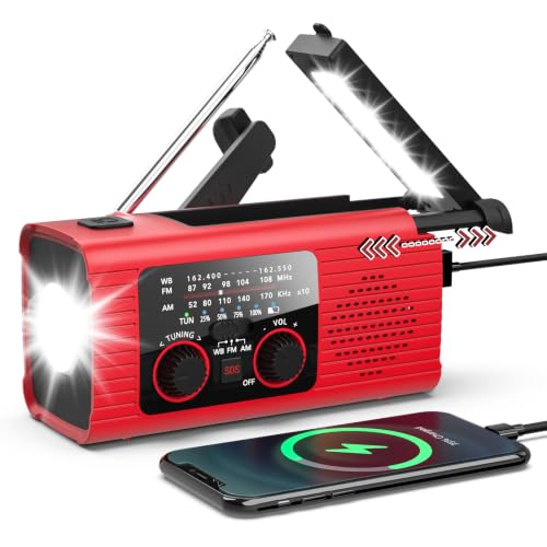 NITIGO Emergency Weather Radio, 4000mAh NOAA Weather Radio Solar Charging