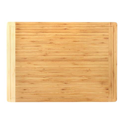 Bamboomn Universal Premium Pull Out Cutting Boards - Under Counter Replacement - Designed To Fit Standard Slots - Heavy Duty Kitchen Board With Juice Groove - 22" X 16" X 0.75" - 1 Piece #TOP1