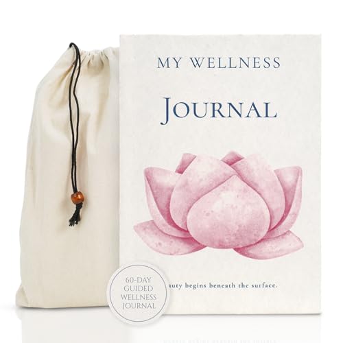 Image of 60-Day Guided Journal - Undated Wellness & Gratitude Planner - Daily Reflection Prompts, Habit Tracker, Mood Tracker - A5 Hardcover, 130 GSM Paper - A Thoughtful Gift for Mindful Living (Peach)