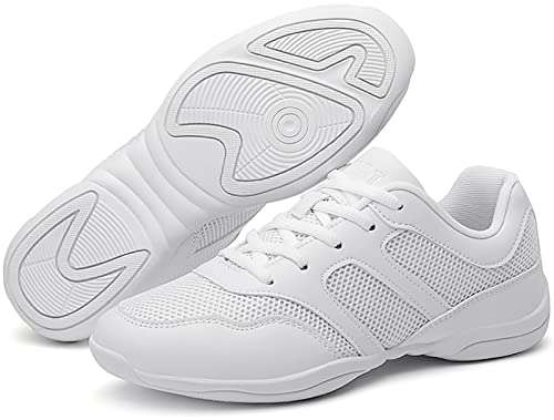 Baxinier Girls Competition White Cheerleading Dance Shoes Athletic Lightweight Tennnis Training Breathable Youth Cheer Sneakers #TOP5