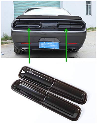 FMtoppeak Exterior Accessories Car Tail Light Trim Cover Compatible with Dodge Challenger 2015 Up