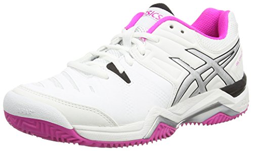 Codice Prodotto: E555Y ASICS Gel-Challenger 10 Clay, Scarpe da Tennis Donna, Bianco Fucsia, EU 39.5 (UK 6)