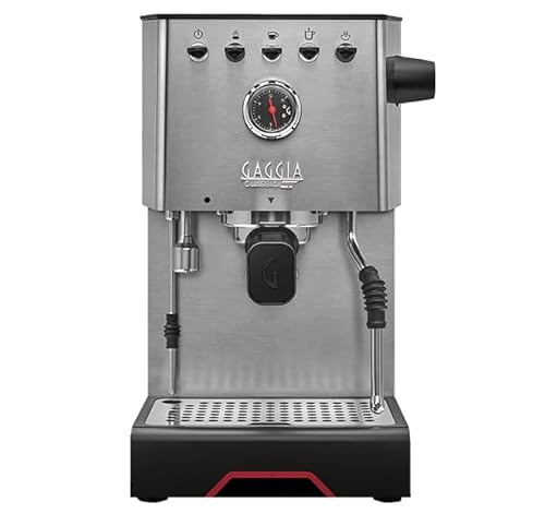 Gaggia Classic GT Prosumer Manual Espresso Coffee Machine Maker with Dual Boiler and All New User Interface, Stainless Steel