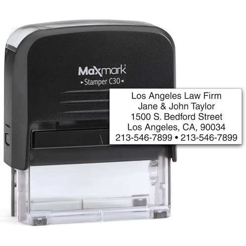 Return Address Stamp - Five Line Self Inking Stamp - 3/4" x 1-7/8"