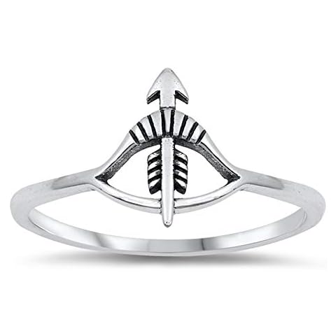 CloseoutWarehouse Sterling Silver Bow and Arrow Ring Cover