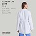 Grey's Anatomy 7446 Missy 2 Pkt White Lab Coat w/ Back Tab Small