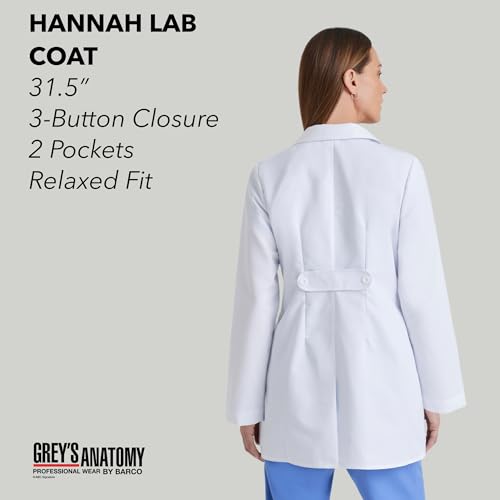Grey's Anatomy 7446 Missy 2 Pkt White Lab Coat w/ Back Tab 2X by BARCO - Image 2